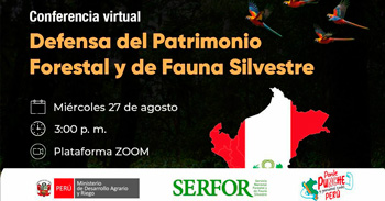 Conferencia online gratis "Defensa del Patrimonio Forestal y de Fauna Silvestre" del Serfor