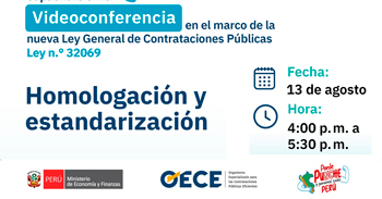 Conferencia online gratis "Homologación y estandarización" del OSCE