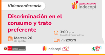 Conferencia online gratis "Protección al consumidor ante la discriminación en el consumo y trato preferente" 
