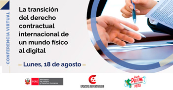 Conferencia online gratis "La transición del derecho contractual internacional de un mundo físico al digital" 