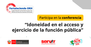 Conferencia online "Idoneidad en el acceso y ejercicio de la función pública" del SERVIR