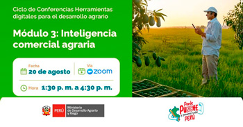 Conferencia online "Inteligencia comercial agraria" del MIDAGRI