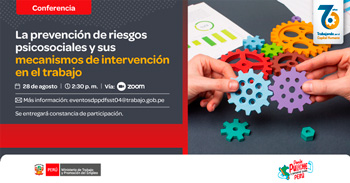 Conferencia online "Prevención de riesgos psicosociales y sus mecanismos de intervención en el trabajo" 