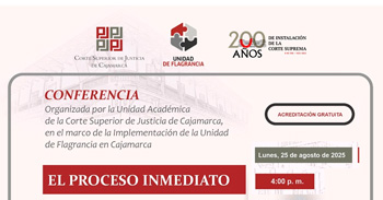 Conferencia online "El proceso inmediato" de la Corte Superior De Justicia Cajamarca