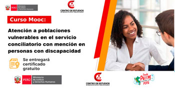 Curso online "Atención a poblaciones vulnerables en conciliación con mención en discapacidad" 