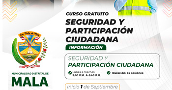 Curso online gratis "Seguridad y participación ciudadana" de la Municipalidad de Mala