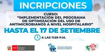 Curso online Implementación del Programa de Optimización del Uso de Antimicrobianos a Nivel Hospitalario