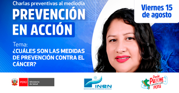 Evento online "¿Cuáles son las medidas de prevención contra el cáncer?" del INEN