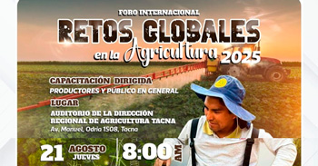 Foro presencial gratuito "Retos Globales en la Agricultura 2025" de la Cámara de Comercio de Tacna
