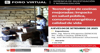 Foro "Tecnologías de cocinas mejoradas: Impacto en salud pública, consumo energético y calidad de vida" 