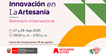 Seminario presencial gratis "Innovación en la Artesanía" de Artesanías del Perú