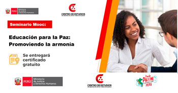 Seminario online gratis "Educación para la Paz: Promoviendo la armonía"