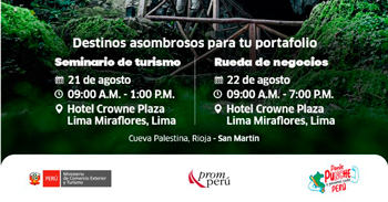 Seminarios presencial y Rueda de Negocio - "La Selva está de vuelta" de PROMPERU