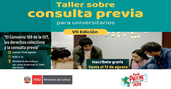 Taller presencial "El Convenio 169 de la OIT, los derechos colectivos y la consulta previa" 