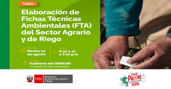 Taller presencial "Elaboración de Fichas Técnicas Ambientales (FTA) del Sector Agrario y de Riego" del MIDAGRI