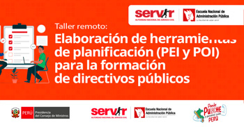 Taller Presencial "Elaboración de herramientas de planificación (PEI y POI)" del ENAP