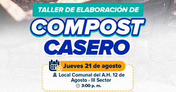 Taller presencial gratis "Elaboración de Compost casero " de la Municipalidad de San Martin de Porres