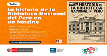 Taller presencial gratis "La historia de la Biblioteca Nacional del Perú en un fanzine" de la BNP