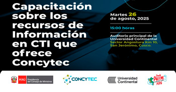 Capacitación presencial Sobre "Los recursos de Información en CTI que ofrece Concytec" de CONCYTEC