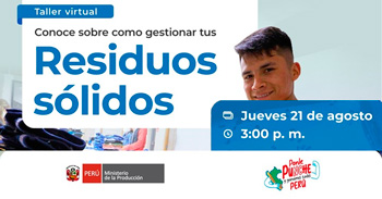  Taller online "Conoce sobre con gestionar tus residuos sólidos" del CITEproductivo Pucallpa