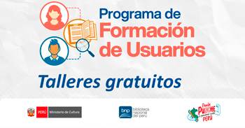  Talleres online gratis "Programa de Formación de Usuarios" de la BNP