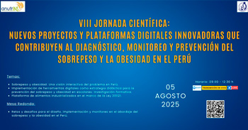 Webinar online gratis "Plataformas digitales para prevenir el sobrepeso y la obesidad en el Perú" del INS