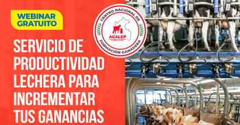Webinar online "Servicio de Productividad Lechera para incrementar tus ganancias" de Agalep