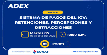 Webinar online "Sistema de pagos del IGV: Retenciones, percepciones y detracciones"