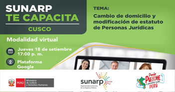  Capacitación gratis online "Cambio de domicilio y modificación de estatuto de Personas Jurídicas"
