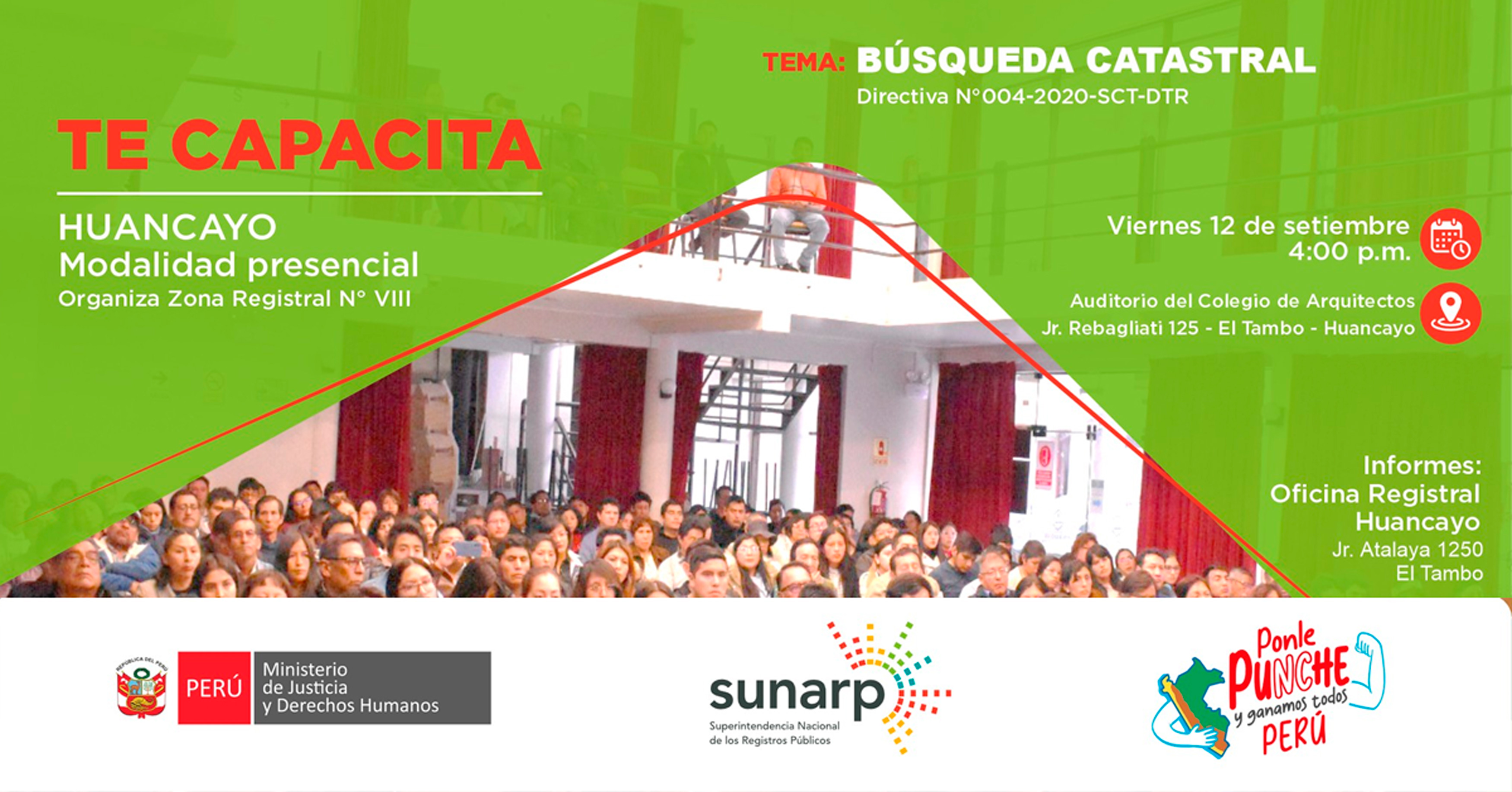 Capacitación presencial "Calificación de los expedientes de Búsqueda Catastra" de la Sunarp