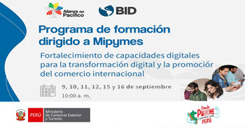 Capacitación online "Programa de formación dirigido a Mipymes" del Mincetur Perú