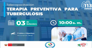 Capacitación online "Terapia preventiva para Tuberculosis" del MINSA
