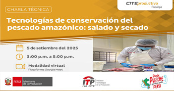  Charla online "Tecnologías de conservación del pescado amazónico: Salado y secado" 