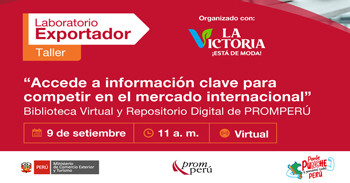 Taller online "Accede a información clave para competir en el mercado internacional" del PROMPERÚ