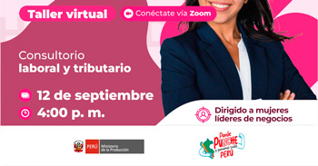 Taller online gratis "Consultorio laboral y tributario" de PRODUCE