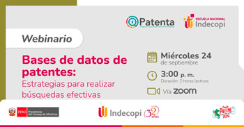 Webinario online gratis "Bases de datos de patentes: estrategias para realizar búsquedas efectivas"