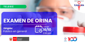 Capacitación online "Examen de orina" del Hospital Nacional Arzobispo Loayza