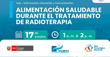 Capacitación online gratis "Alimentación saludable durante el tratamiento de radioterapia" del INEN