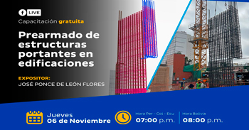  Capacitación online gratis "Prearmado de estructuras portantes en edificaciones" de Aceros Arequipa