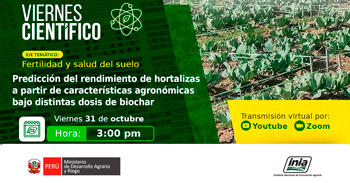  Capacitación online Predicción del rendimiento de hortalizas a partir de características agronómicas