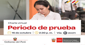 Charla online gratis "Periodo de Prueba" del MTPE