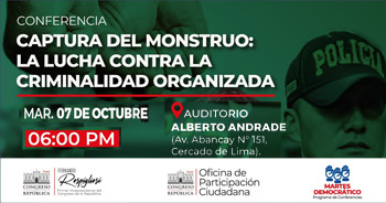 Conferencia "Captura del monstruo: La lucha contra la criminalidad organizada"
