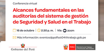 Conferencia online Alcances fundamentales en las auditorías del sistema de gestión de Seguridad y Salud en el Trabajo