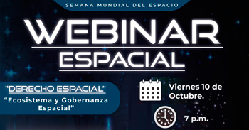 Webinar online "Derecho Espacial: Ecosistema y Gobernanza Espacial" de la Agencia Espacial del Perú