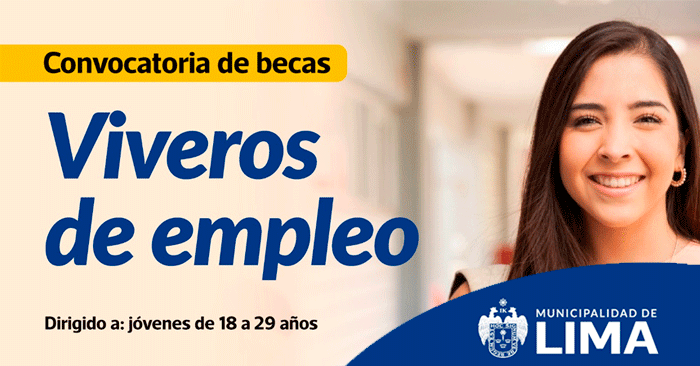 Becas para el Curso Virtual Viveros de Empleo - Municipalidad de Lima