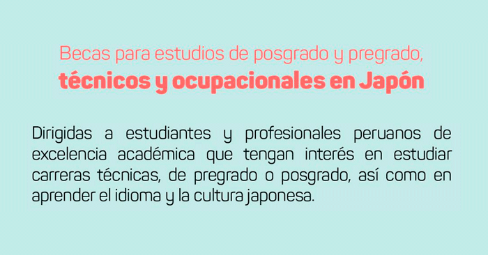 Becas para estudiar en Japón 2024 - Becas para peruanos