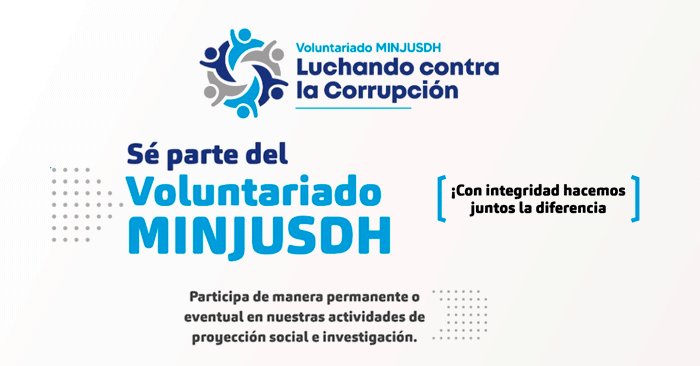 Voluntariado 2024 del Ministerio de Justicia (MINJUSDH)