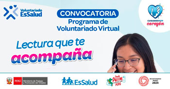 Convocatoria EsSalud para el Programa de voluntariado Lectura que te acompaña 