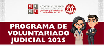 Programa de Voluntariado de la Corte Superior de Justicia de Cusco
